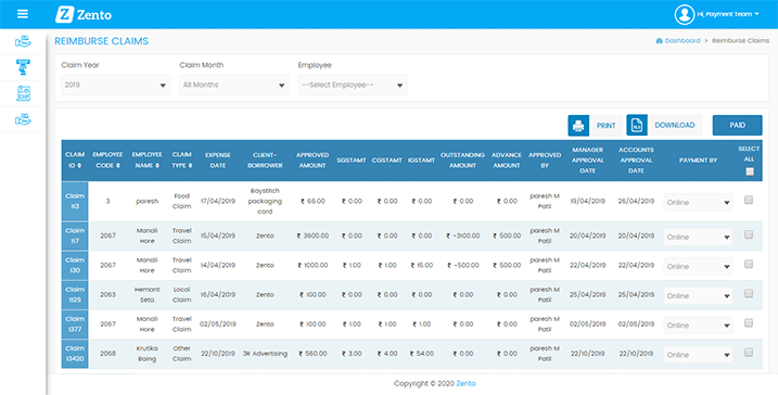 Finance Team Executes Reimbursements Image | Zento